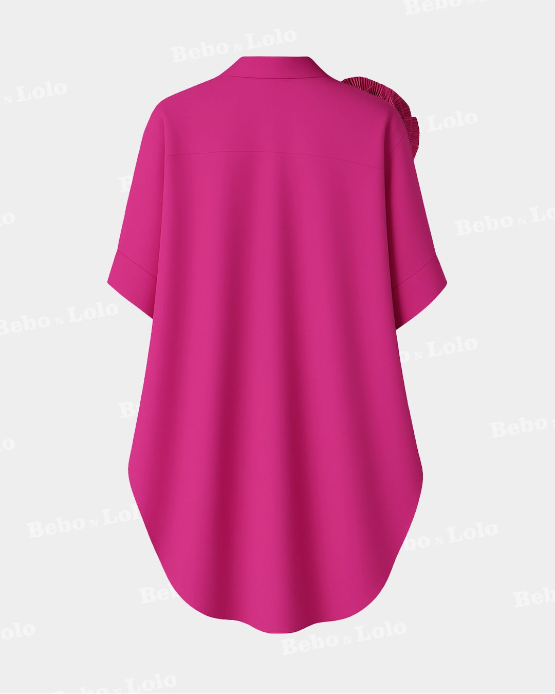 Big Flower High-Low Shirt