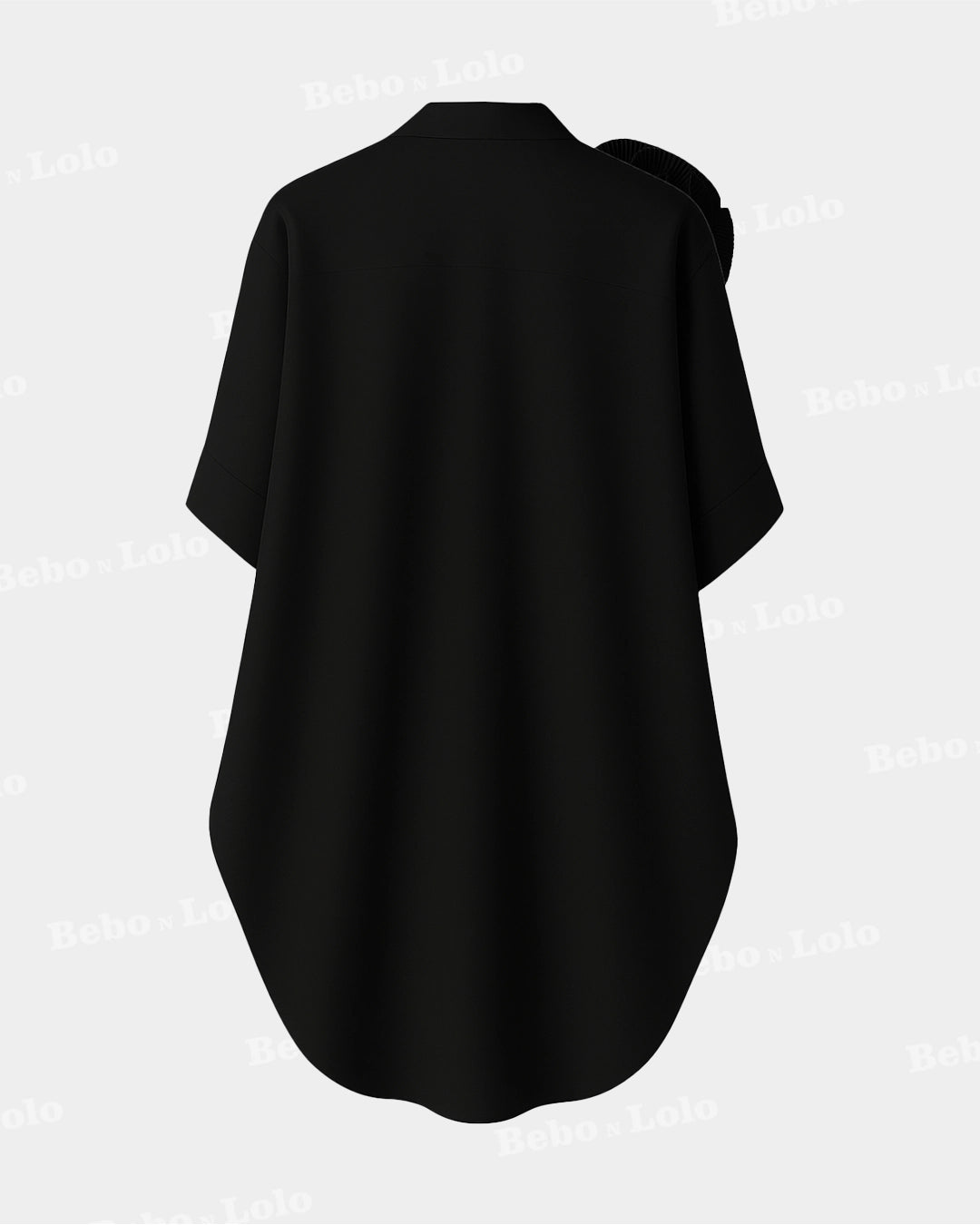 Big Flower High-Low Shirt