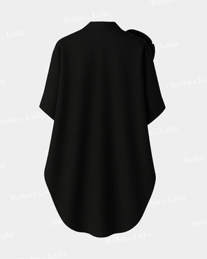Big Flower High-Low Shirt