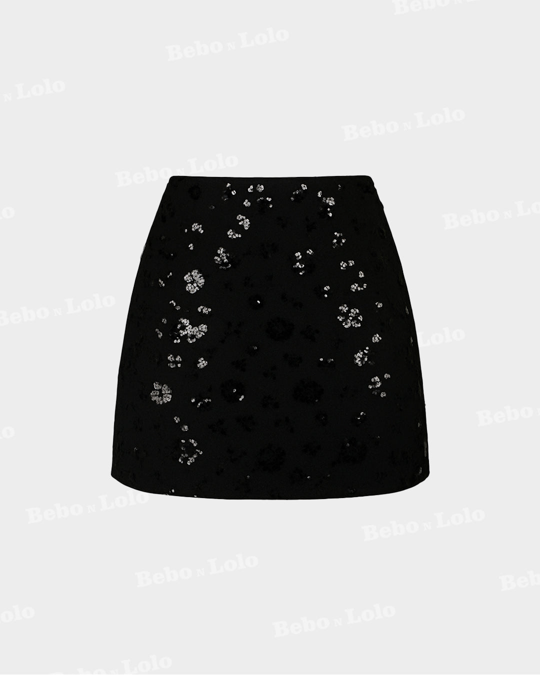 Cocktail Sequin Embellished Mini Skirt