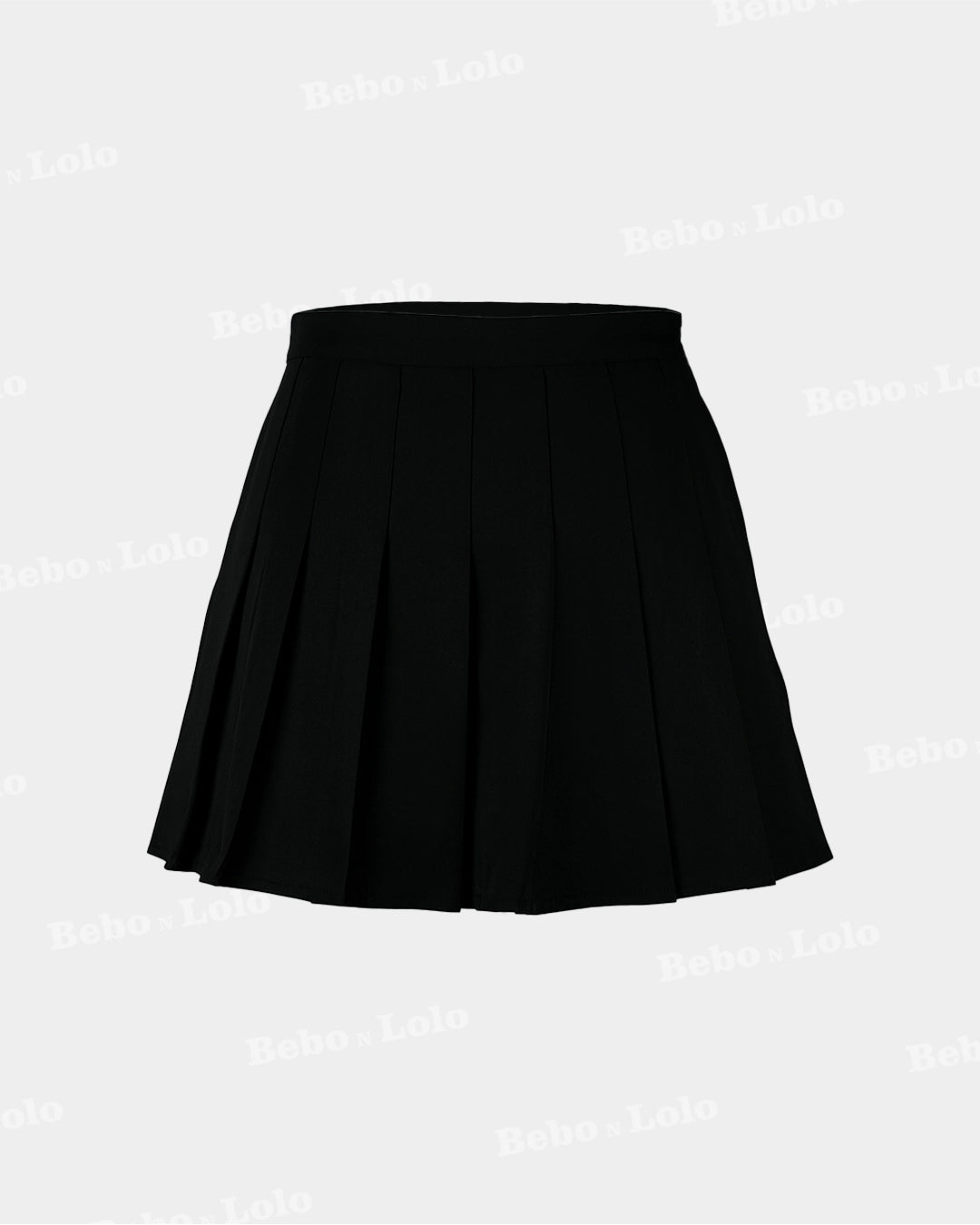 High waist pleated short skirt