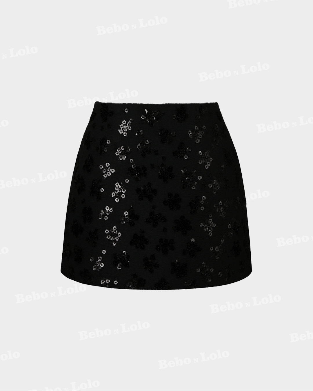 Cocktail Sequin Embellished Mini Skirt