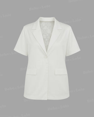 Short Sleeves Blazer - bebonlolo