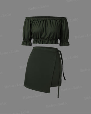 Off Shoulder Co-Ord Set - bebonlolo
