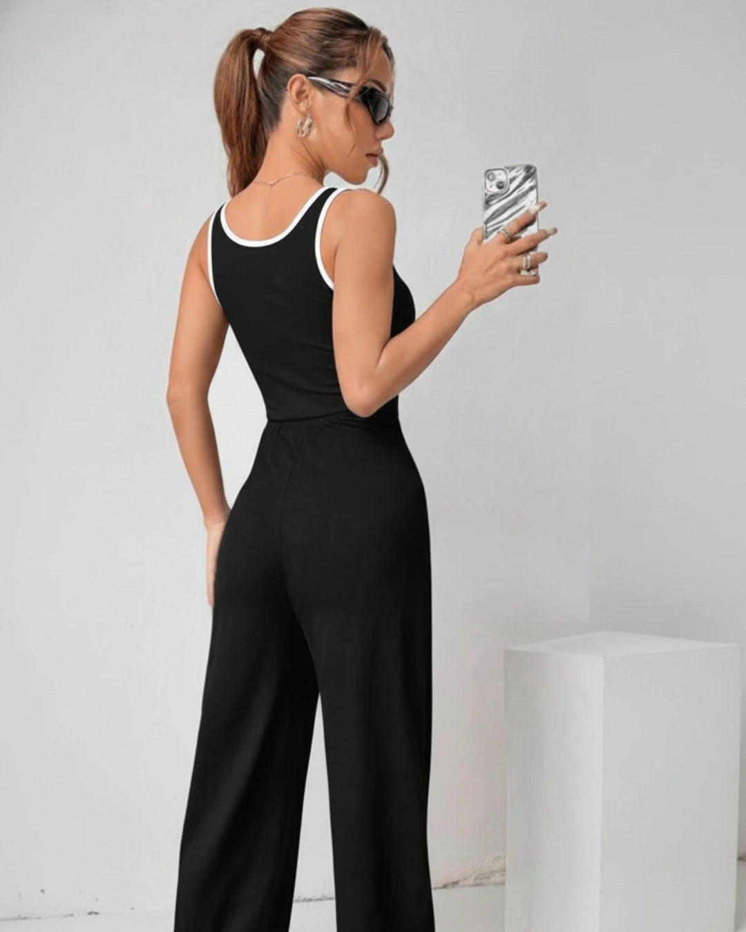 Women Round Neck Jumpsuit