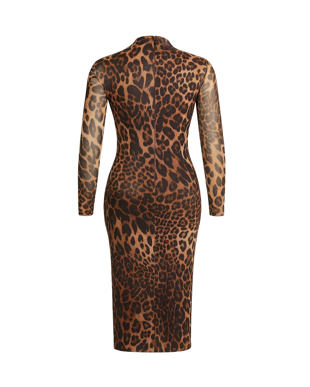 Leopard print dress on a white background