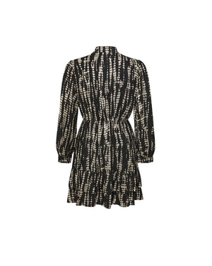 Black and white patterned dress on a white background
