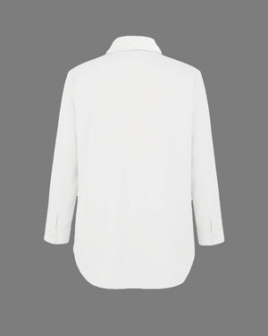 White shirt on a gray background