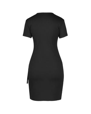 Black dress on a white background