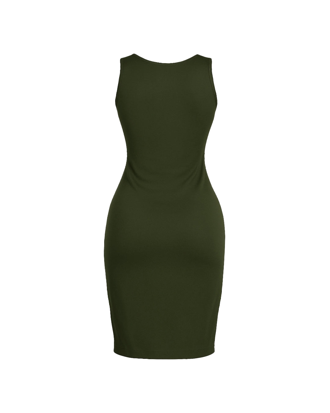 Green dress on a white background
