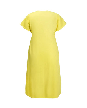 Yellow dress on a white background