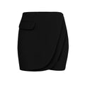 Black skirt with a pocket on a white background