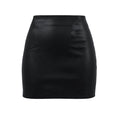 Black leather skirt on a white background