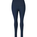 Navy blue leggings on a white background