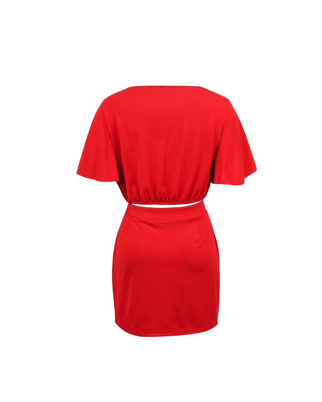 Red dress on a white background