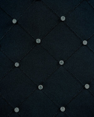BeboNLolo black embellished high-waist mini skirt with pearl studded diamond pattern