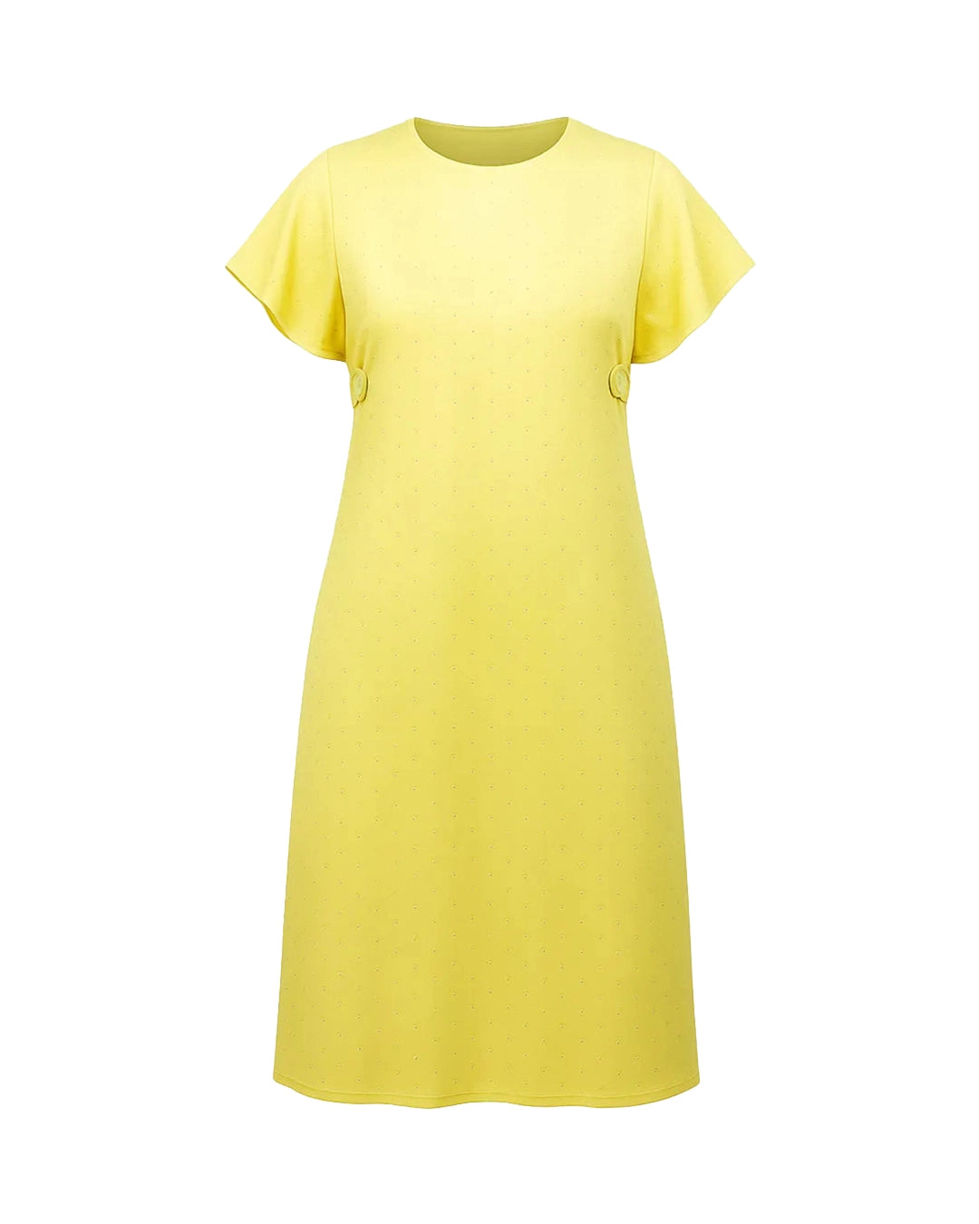 Yellow dress on a white background