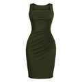 Green dress on a white background