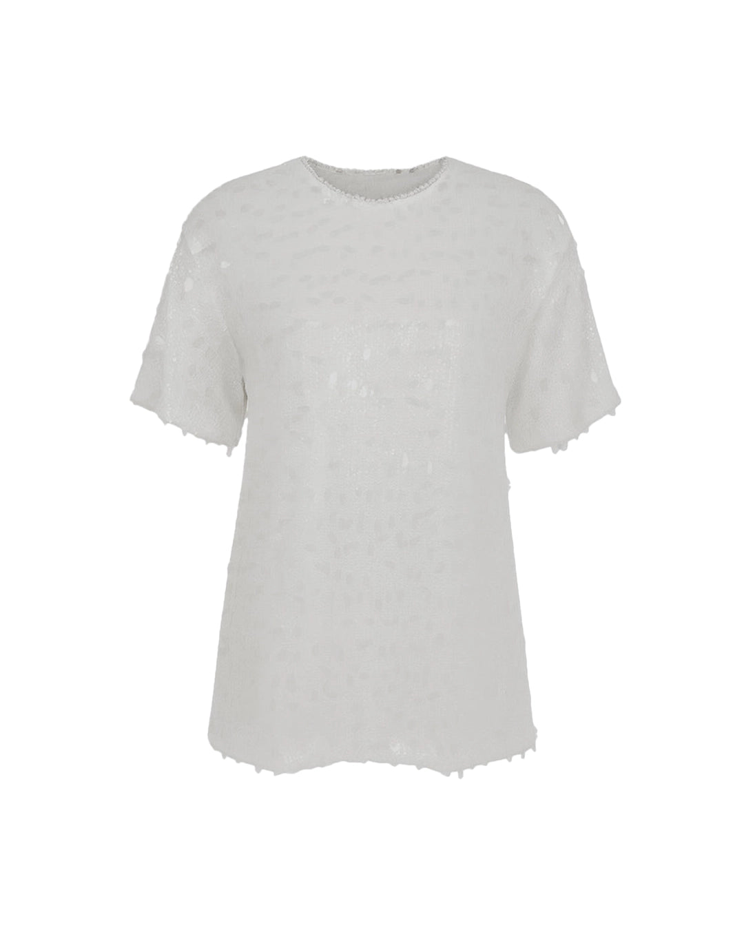 White t-shirt on a white background