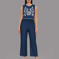 Blue Denim Embellished Co-ord Set - bebonlolo