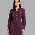 Shirt Style Mini Dress - bebonlolo