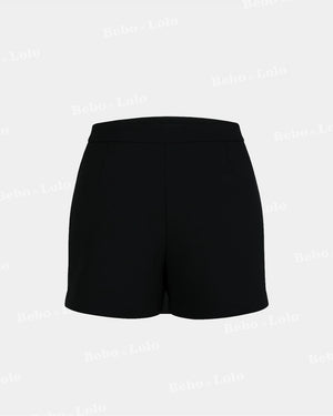 Black shorts on a light gray background