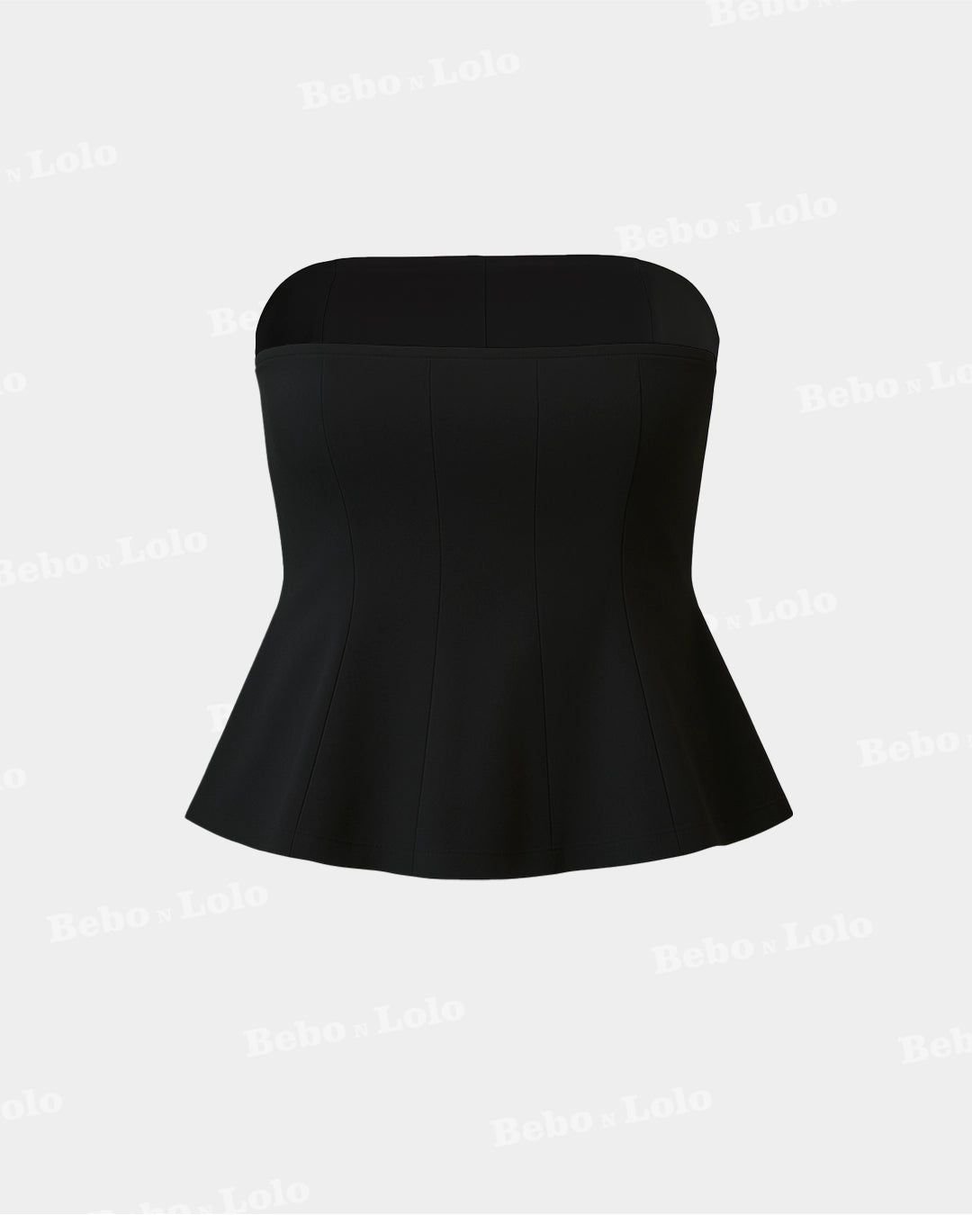 Sculpt Strapless Peplum Top - bebonlolo