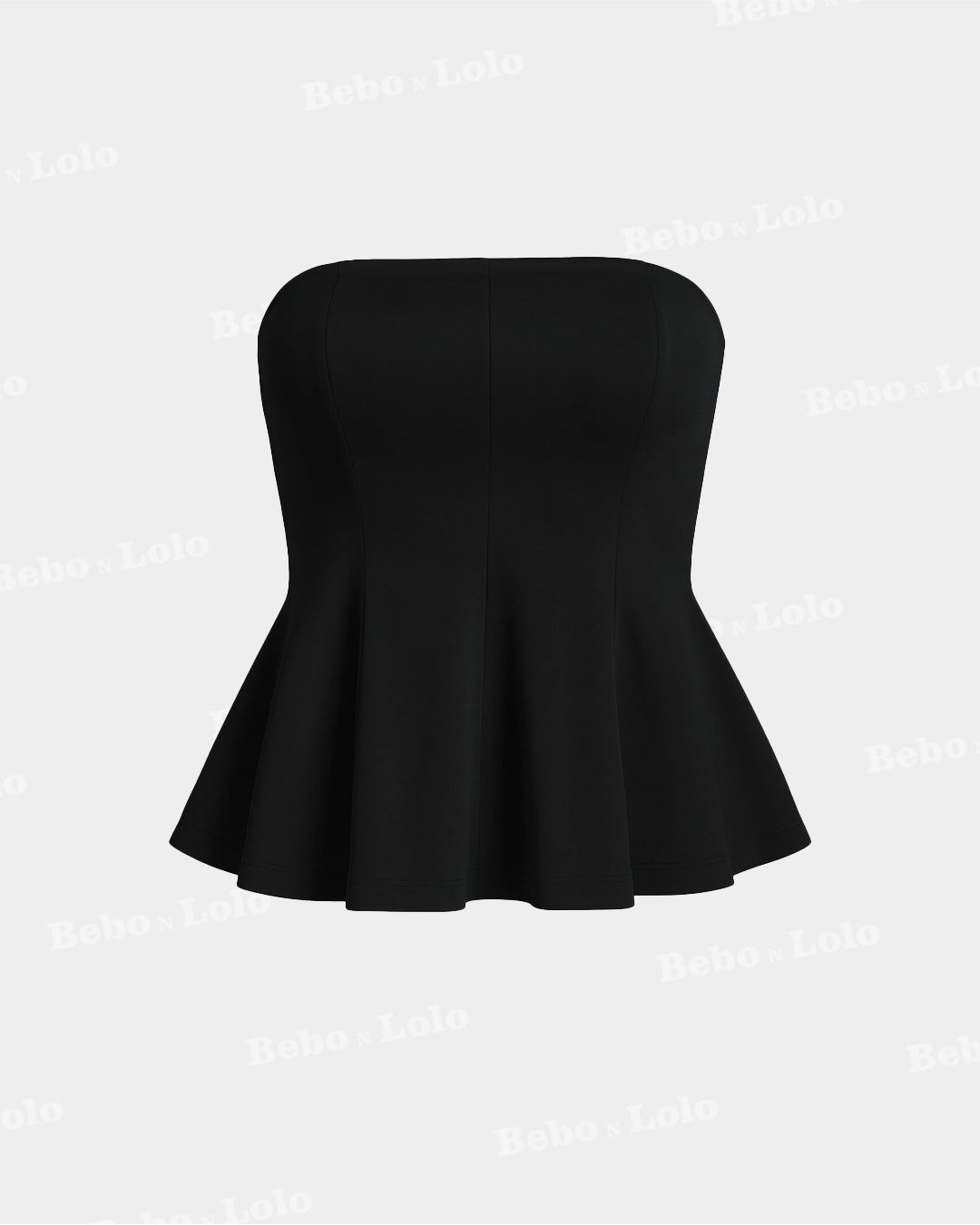 Sculpt Strapless Peplum Top - bebonlolo