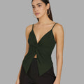 Twist Front Crisscross Sleeveless Top
