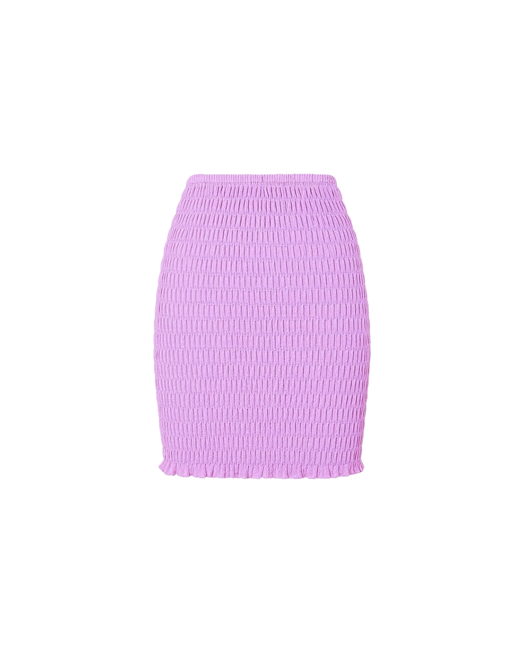 Purple mini skirt on a white background