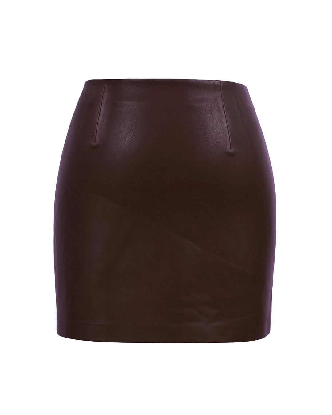 Brown leather skirt on a white background