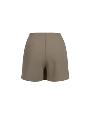 Khaki shorts on a white background