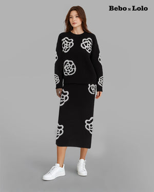 Elegant Knit Sweater 2 piece set