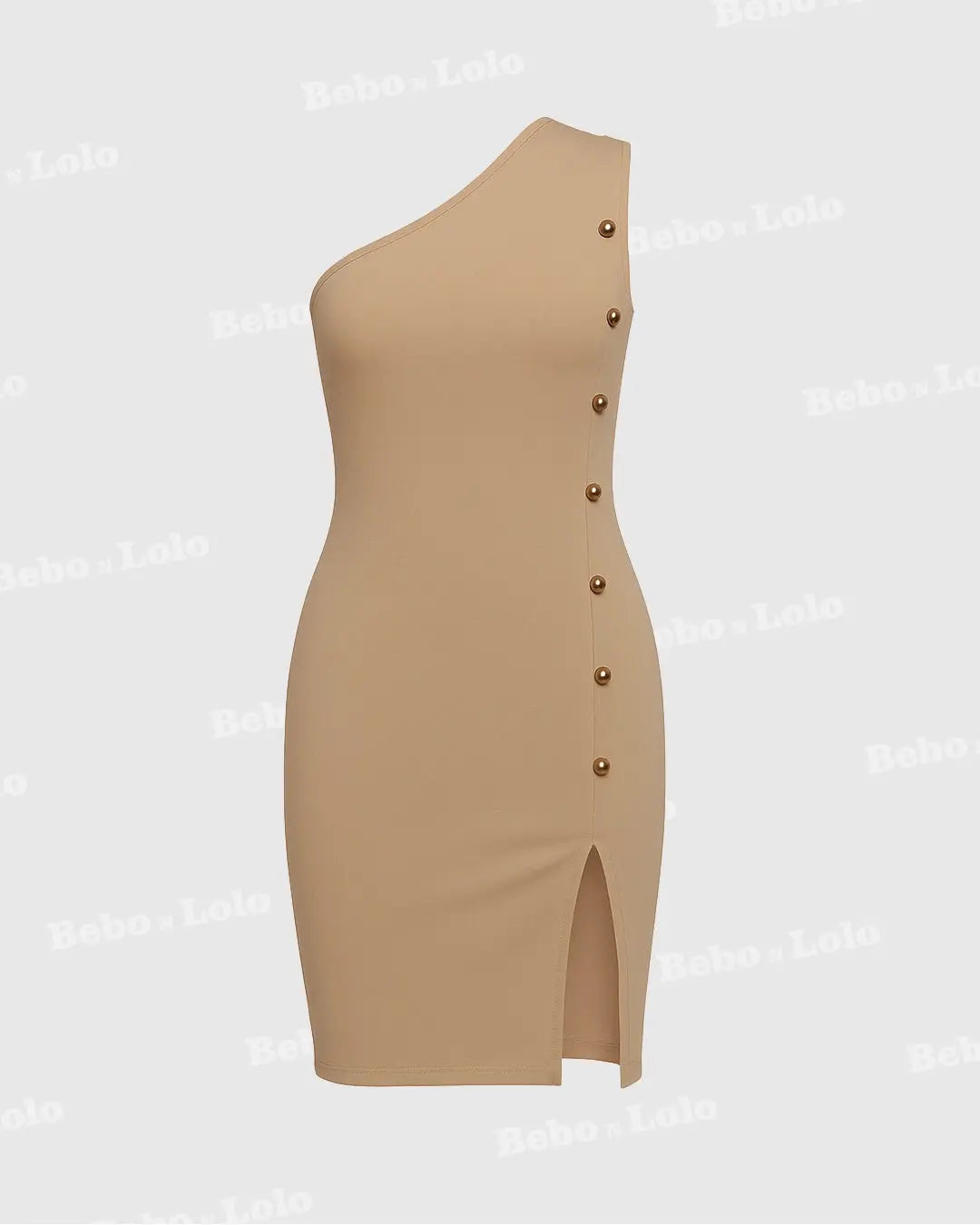 One Shoulder Asymmetric Mini Dress
