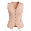 Luxe Waistcoat with Flower Gold Button