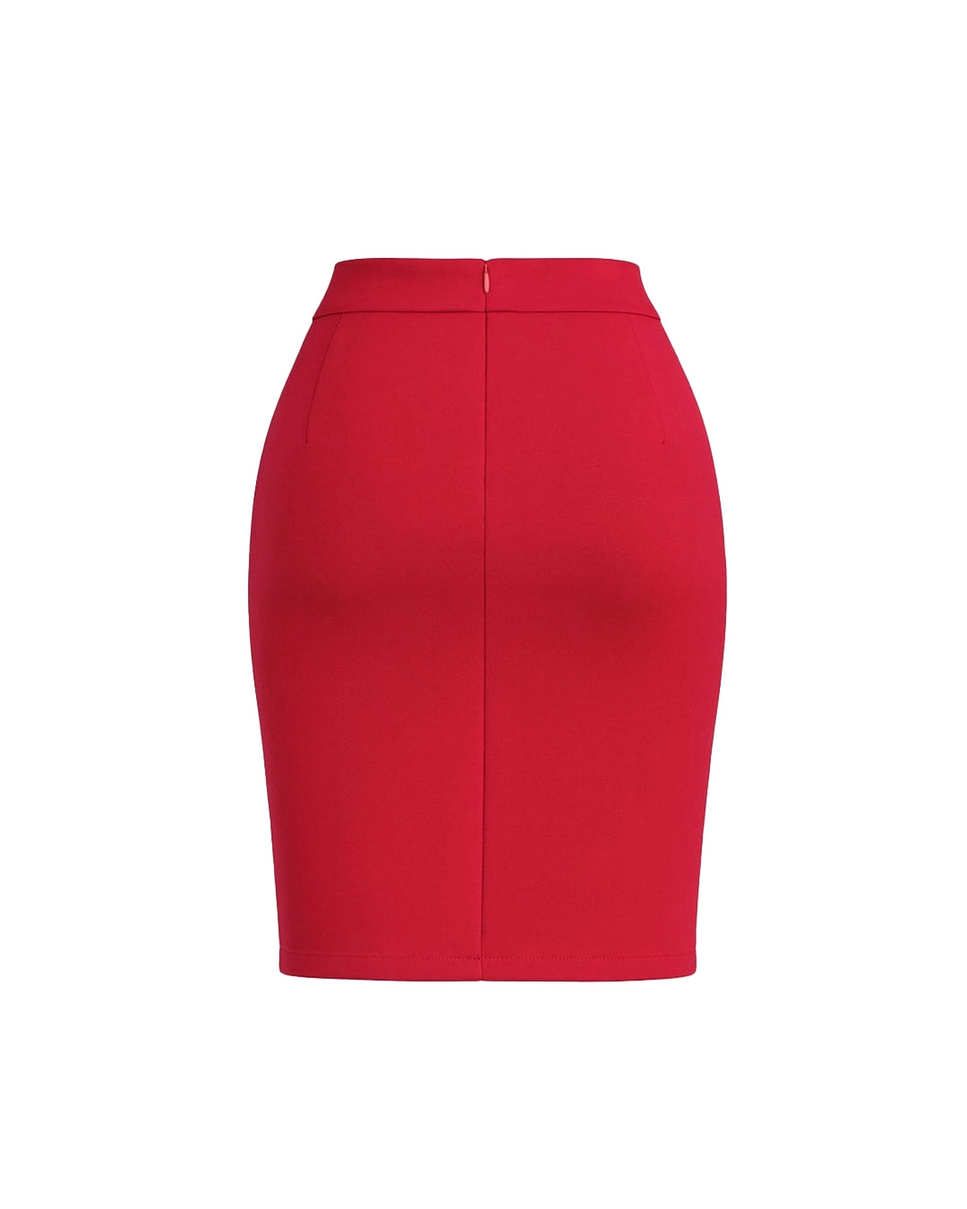Red pencil skirt on a white background
