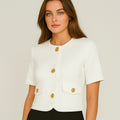 Fine - knit blazer