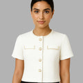 Pearl Trim Tweed blazer