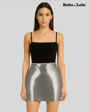Sheer sequin skirt