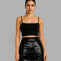 Black sabine sequin mini skirt