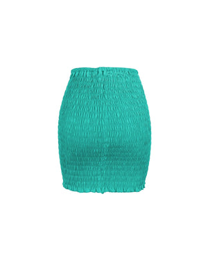 Green skirt on a white background