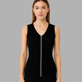 Crystal Line Luxe Ribbed Knit top