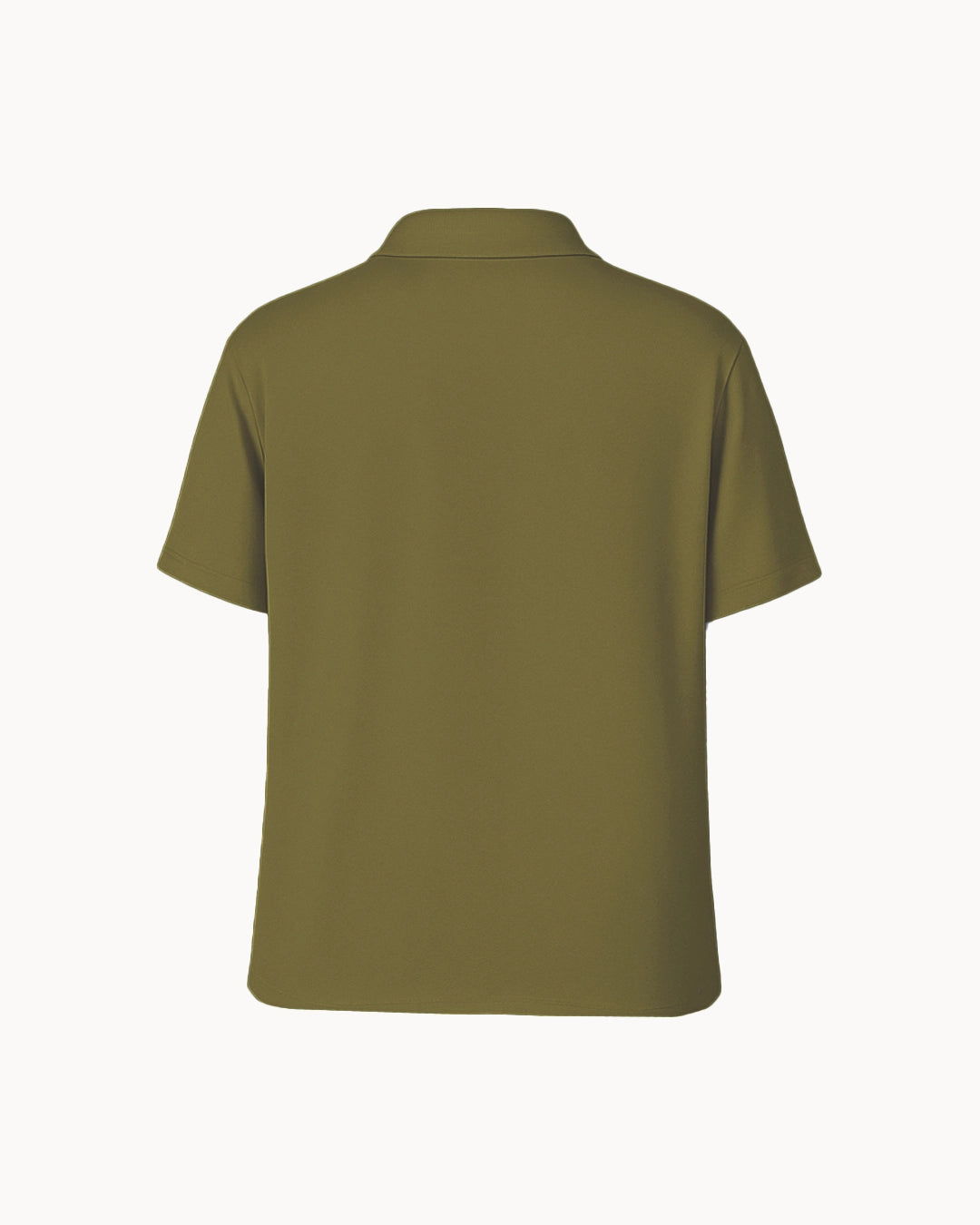 Green polo shirt on a white background