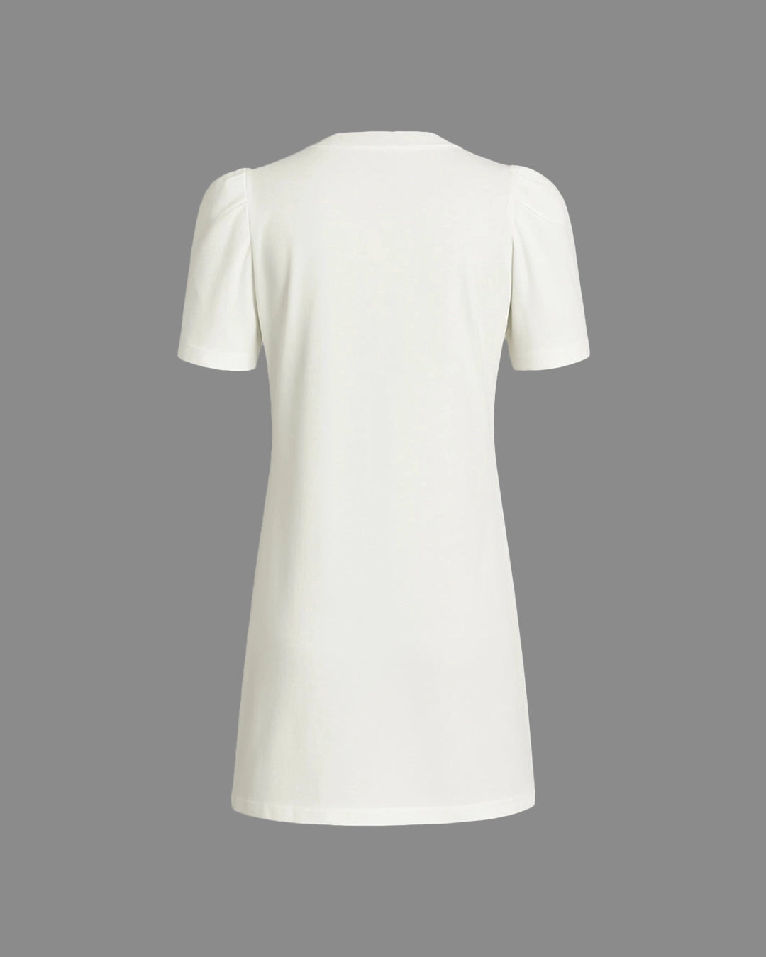 White dress on a gray background
