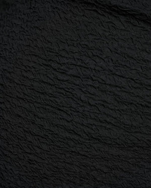 Textured Asymmetric Off-Shoulder Black Top