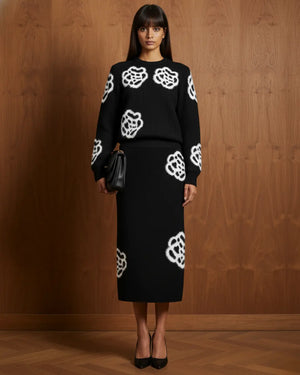 Elegant Knit Sweater 2 piece set