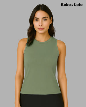 Breeze Ribbed Tank Top - bebonlolo