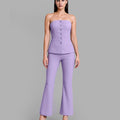Sculpted Strapless Scuba Co-ord Set - bebonlolo