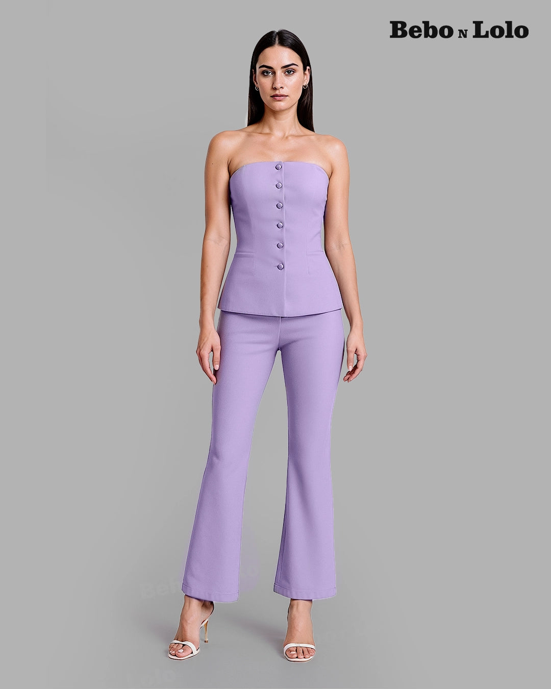 Sculpted Strapless Scuba Co-ord Set - bebonlolo