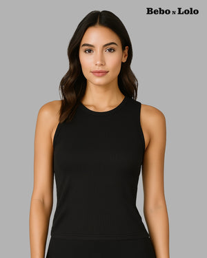 Breeze Ribbed Tank Top - bebonlolo